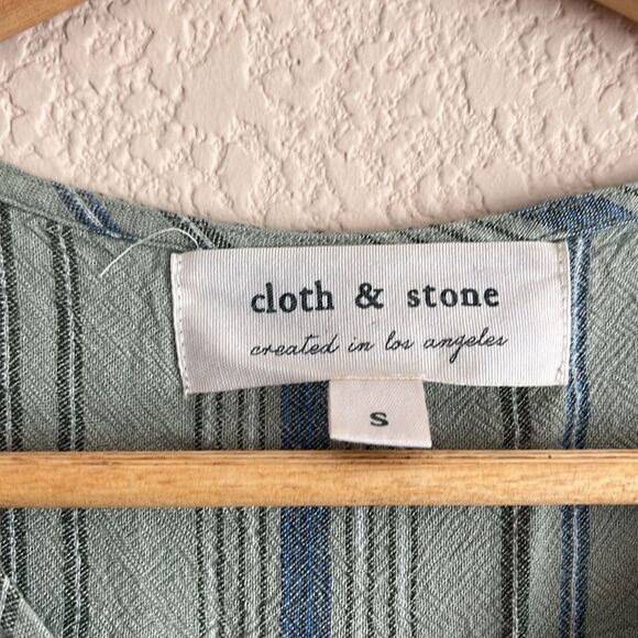 Cloth & Stone Anthropologie Linen Blend Tunic Shirt Dress S - Picture 2 of 5